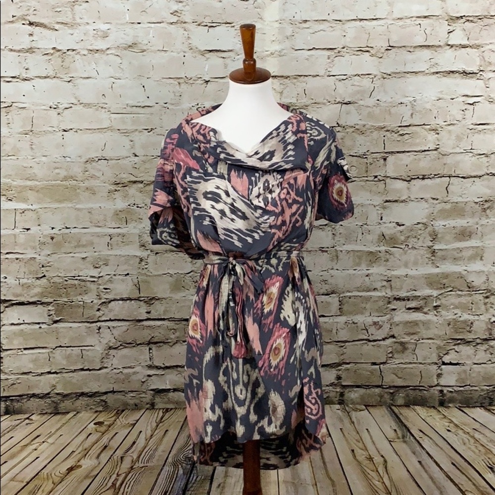 || All Saints || Beige Silk Audrina Dress UK6/US2